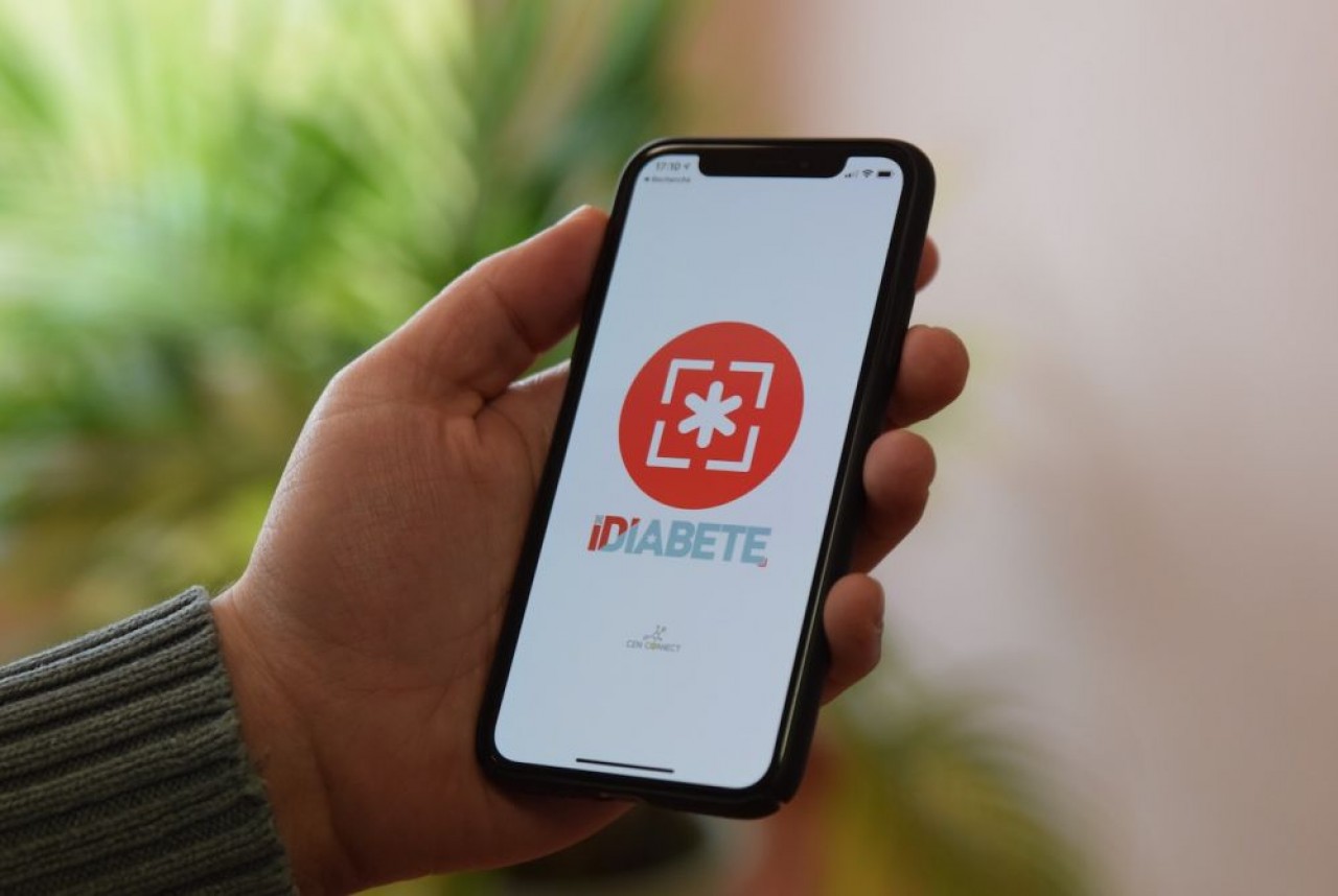 La page d'accueil de l'application IDiabète, ici téléchargée sur un smartphone. © Traces Ecrites.