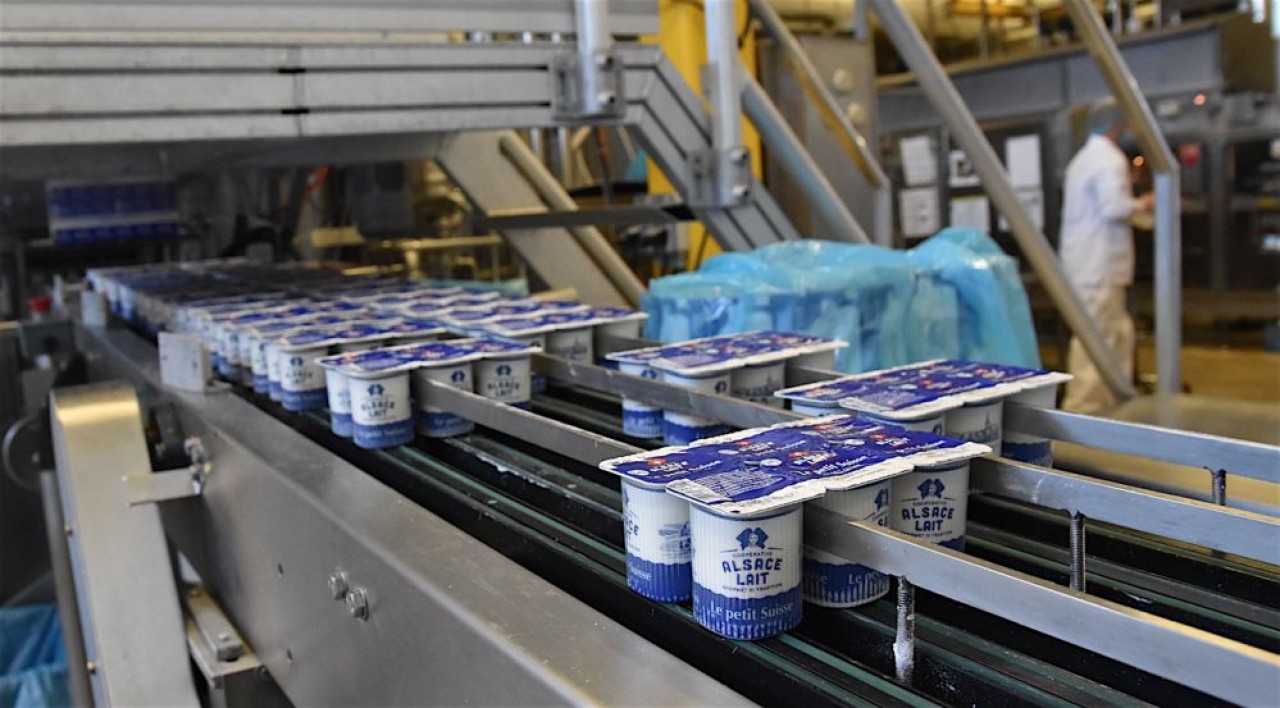 L’usine d'Alsace Lait à Hoerdt, près de Strasbourg, produit chaque année 55.000 tonnes de fromage frais. © Julie Giorgi.