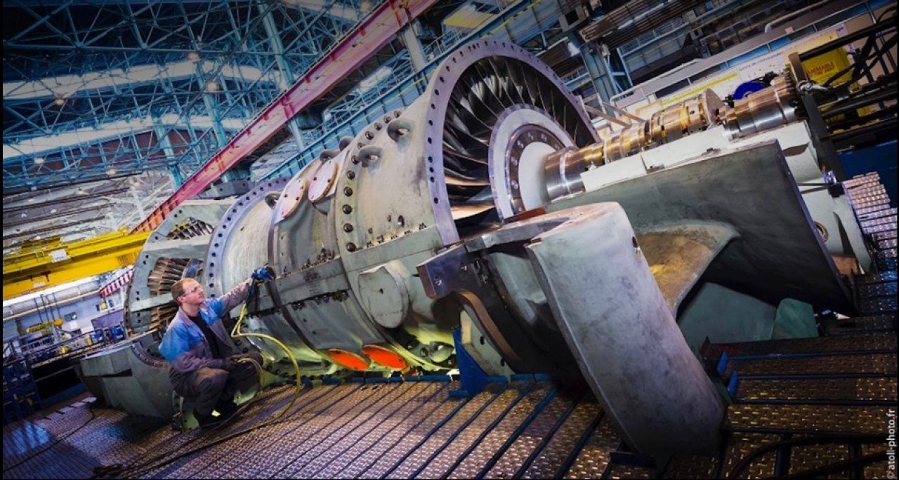 General Electric a repris en 2016 les activités de fabrication de turbines pour les centrales thermiques et électriques de son concurrent Alstom. © GE.