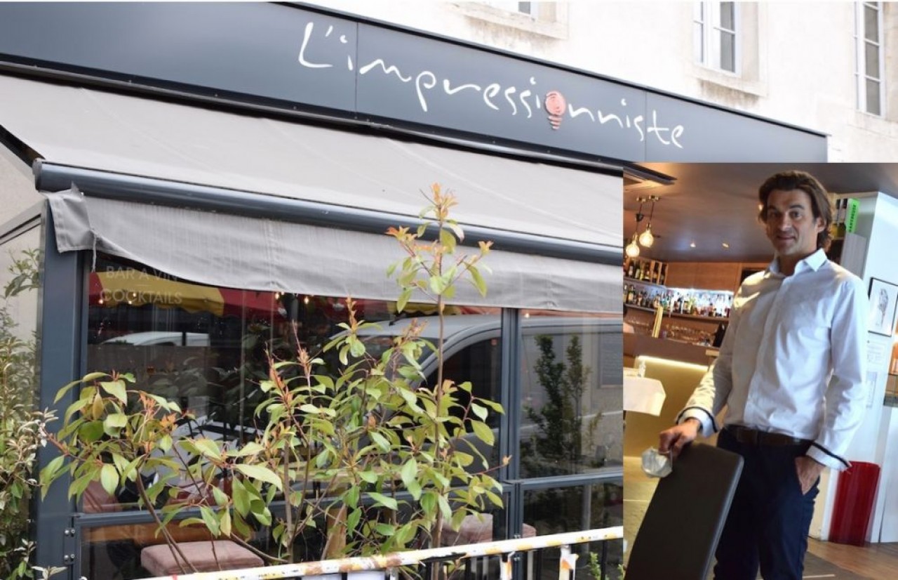 Pris en étau entre l'impact de l'image de chef étoilé et la crise sanitaire, Jérôme Brochot réoriente son offre commerciale et accueille une associée pour son restaurant L'Impressionniste à Dijon. © Traces Ecrites