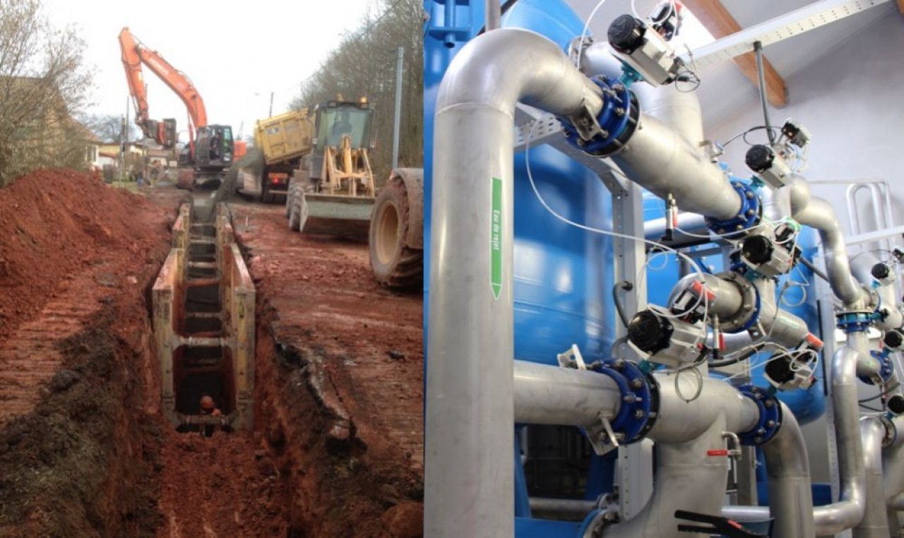 Deux domaines d'investissement importants pour les travaux publics : le très haut débit et l'eau potable. © Traces Ecrites
