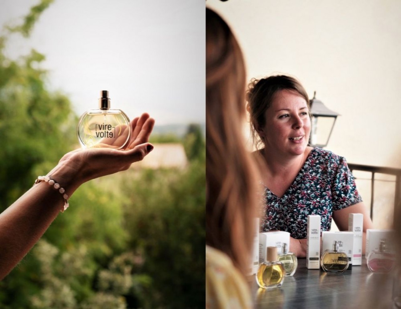 Julie Desoomer a mis plus de deux ans pour mettre au point son eau de parfum (à gauche). © Quentin Guirao