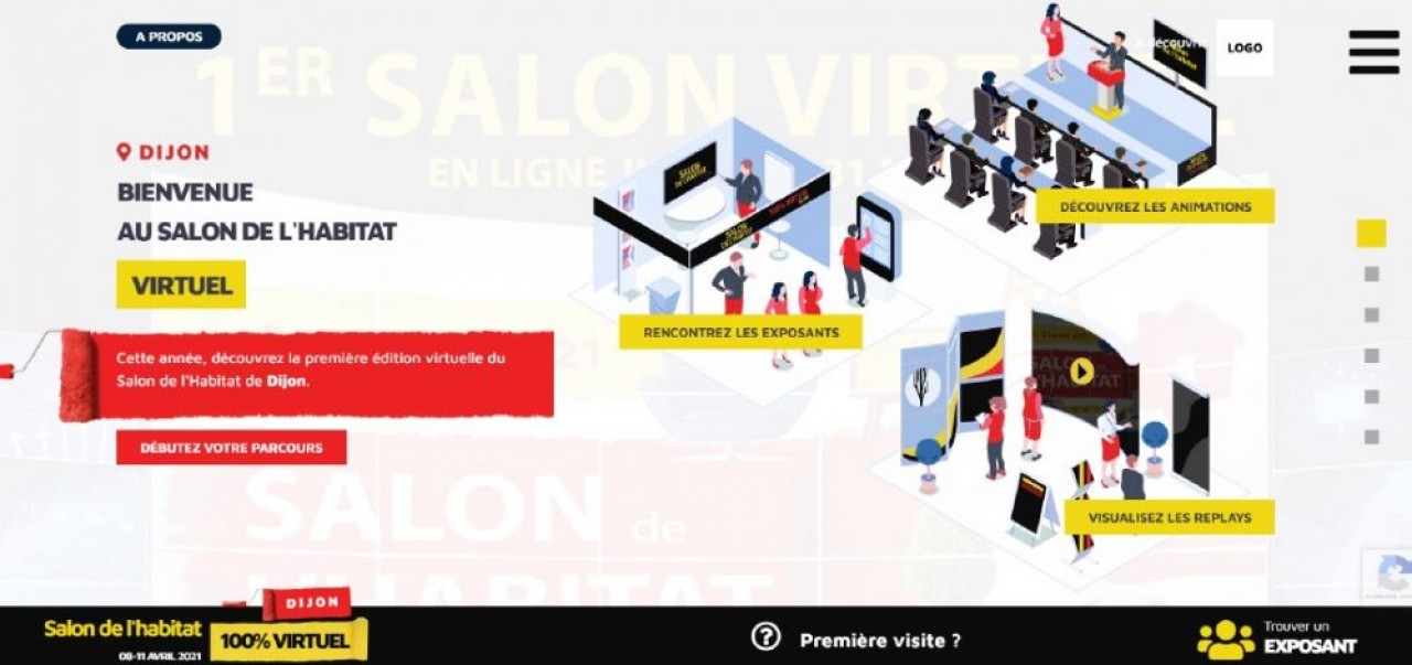 Aperçu du salon de l'habitat virtuel que DijonCongrexpo organise du 8 au 11 avril 2021.
