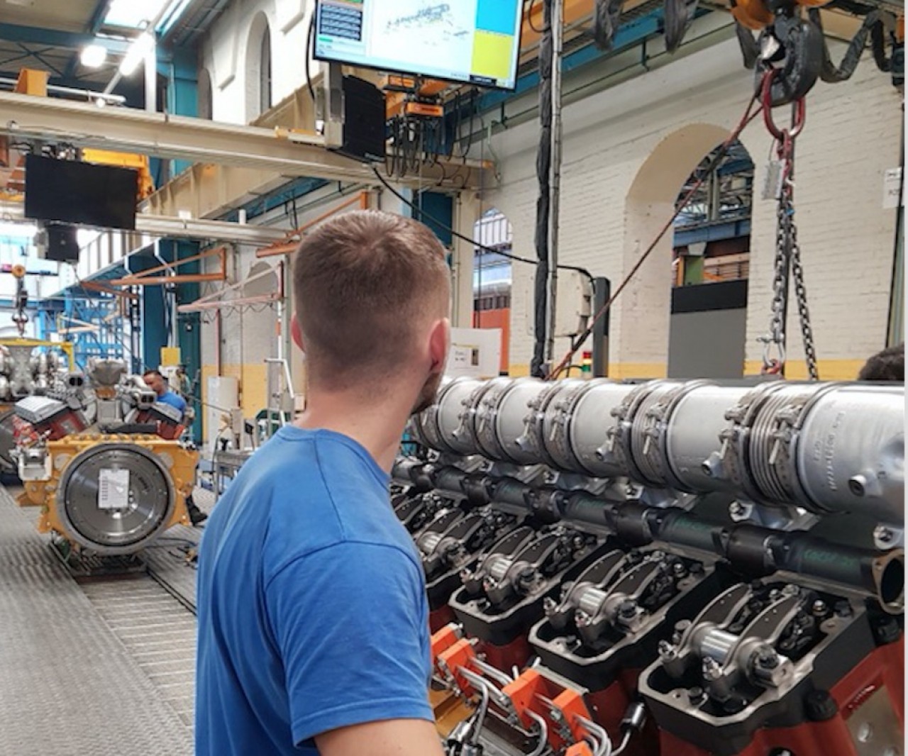 MHI Equipment Alsace aa fait des investissements pour monter en cadence le cycle de production des gros moteurs. © MEA/Adira