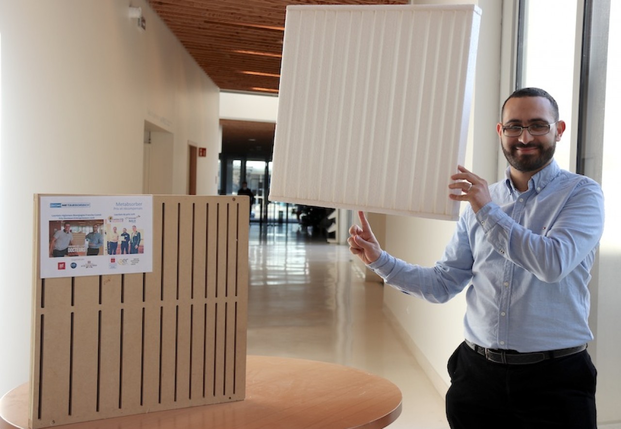 Aliyasin El Ayouch, CEO et cofondateur de Metabsorber a prouvé l’efficacité des métamatériaux acoustiques, dans sa thèse conduite au sein de l'institut Femto-ST à Besançon.