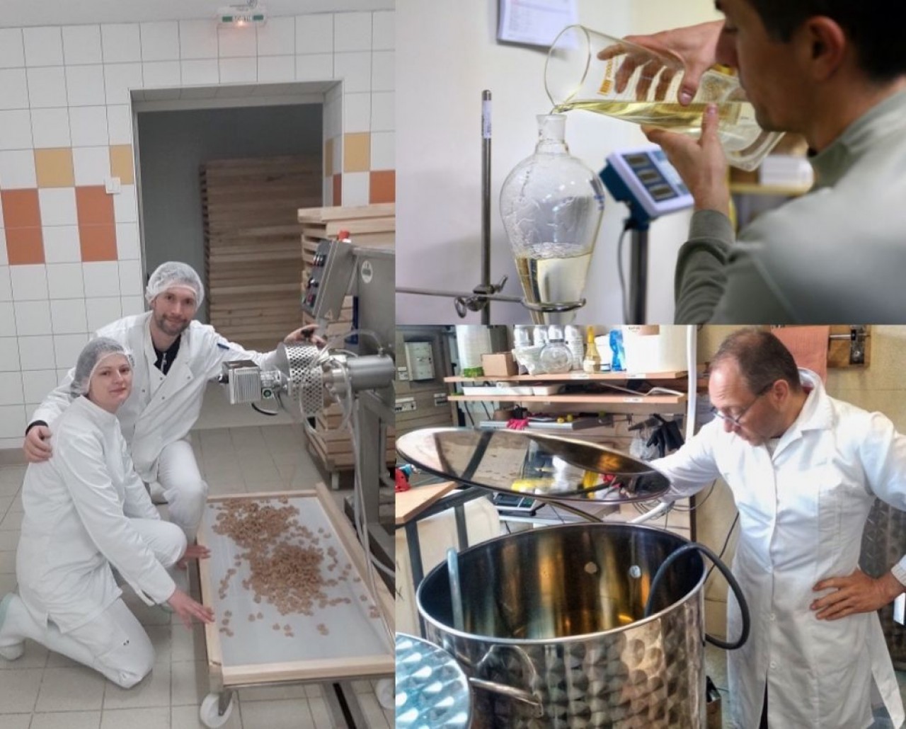 Juju Pasta, Savonnerie du Jura, Aroma Comtois (de g. à dr. et de bas en haut), trois exemples de producteurs locaux distribués par la plateforme de vente directe comtoise, Place du Local. © Traces Ecrites
