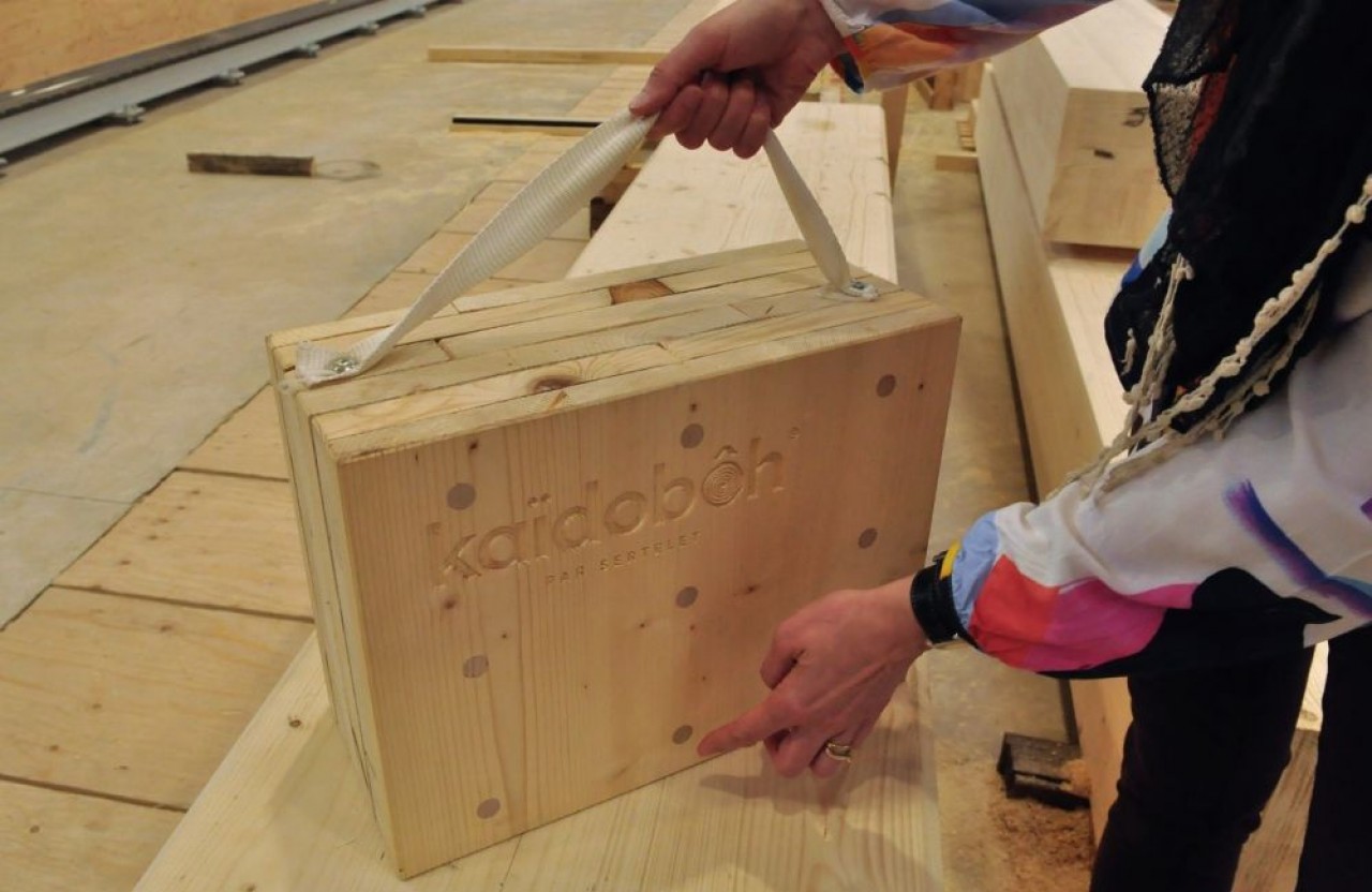 Kaïdobôh®, le nouveau produit de Sertelet présenterait des performances thermiques supérieures à celle du bois massif. © Philippe Bohlinger