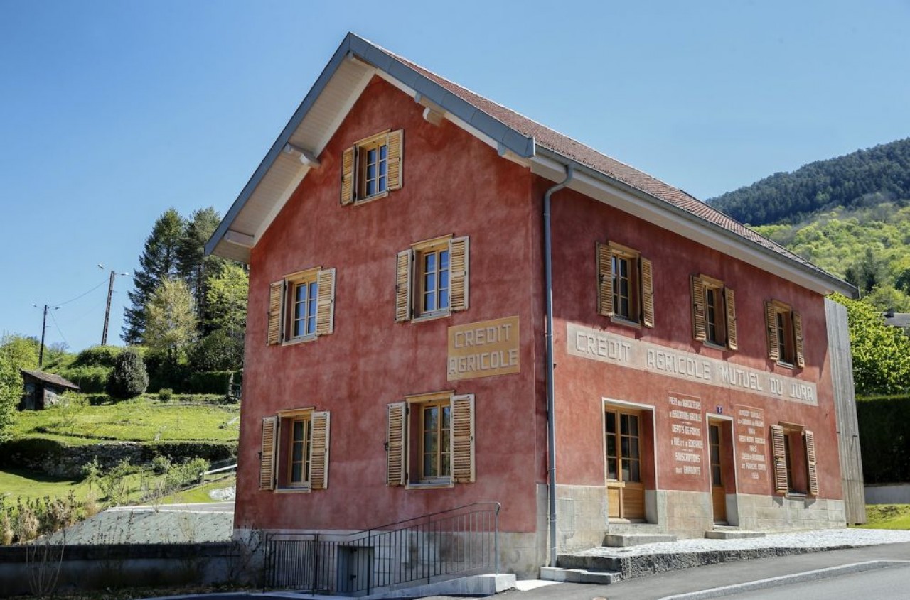 Le Crédit Agricole a pu racheter et rénover pour un total d'1,4 million d'€ sa première agence bancaire, baptisée Caisse mutuelle de Crédit agricole en 1885. © Maison de Salins