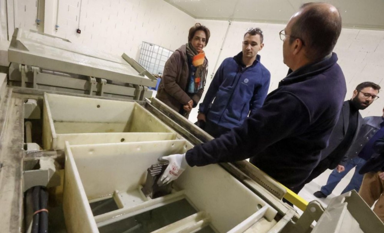 Le process de décapage réinstallé chez Wamar Engineering à Fontaine (Territoire de Belfort) fait plonger les revêtements de pièces dans des bains d'acide chlorhydrique. © Michael Desprez