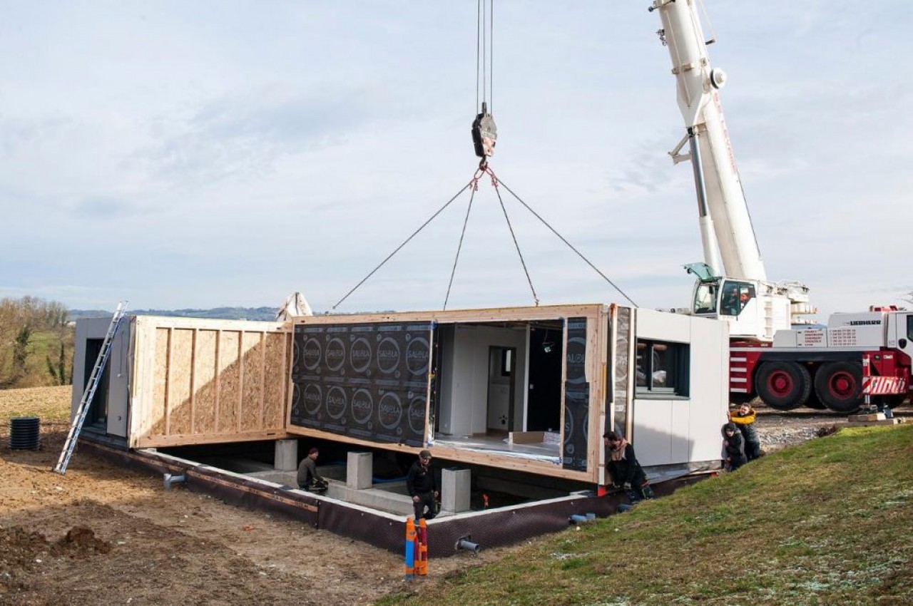 TH conçoit, préfabrique et fait monter des constructions modulaires. © TH