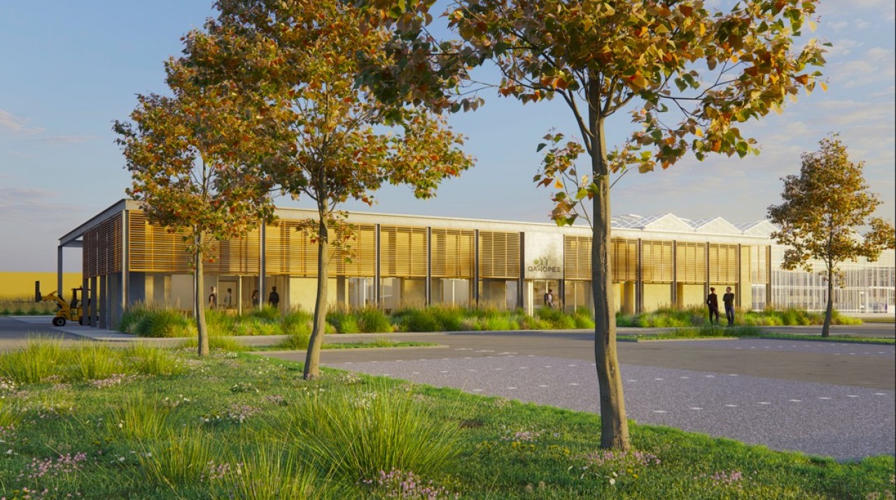 L’installation de 4.500 m2 à Blancs-Coteaux (Marne) est commun à la Champagne,à la Bourgogne et au Beaujolais. © Manière-Mazocky