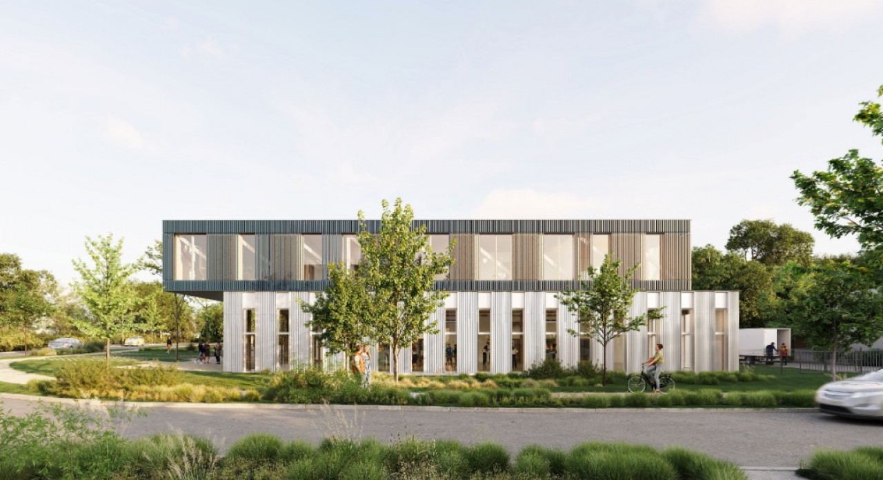 Le pôle d'expertise du comité de filière Francélat s'installera fin 2028 dans les 3.000 m2 du bâtiment dénommé New Besançon. © Ajeance Architectes
