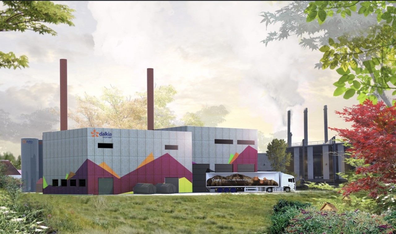La nouvelle chaufferie à la biomasse de Montbéliard (Doubs) entre en service pour une puissance de 4 MW. © Dalkia