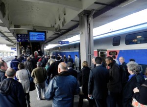 La SNCF organise une série de journées de découverte du territoire Rhin-Rhône avant la mise en serivce de la LGV, le 11 décembre 2011.