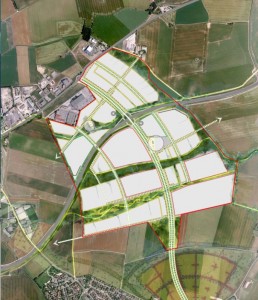 Le plan du futur parc d'activités de l'Est dijonnais. (Image : EPLAAD)