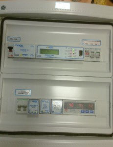 Exemple d'une armoire de gestion de l'éclairage.